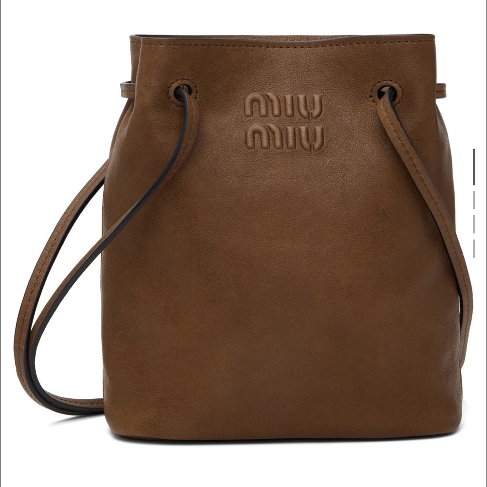Miu Miu brown nappa leather mini bag